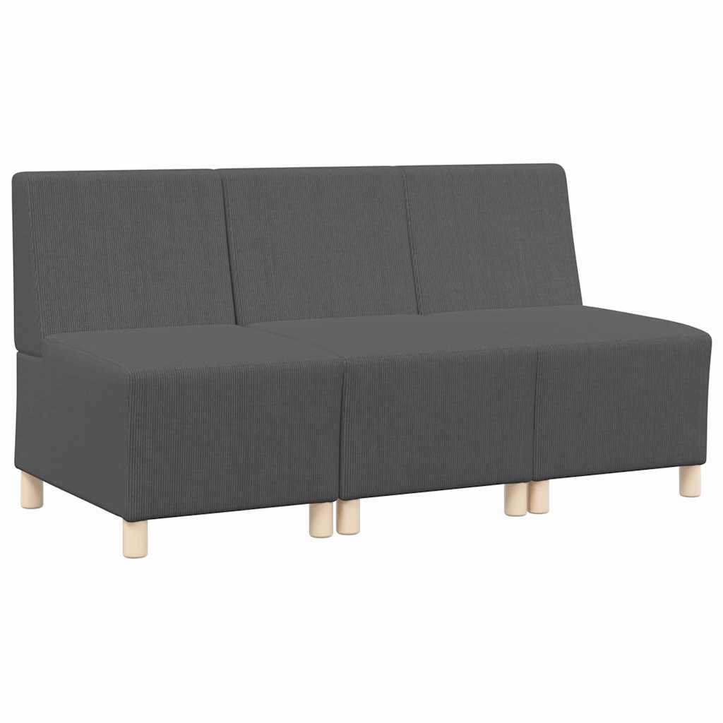 Modulsofa utan armstöd 3 pcs Mörkgrå 55 x 74 x 82 cm