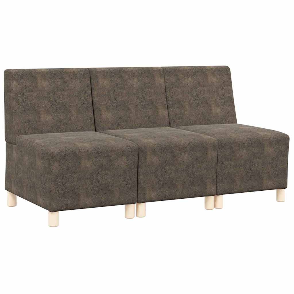 Modulsofa utan armstöd 3 pcs Mörkgrå 55 x 74 x 82 cm