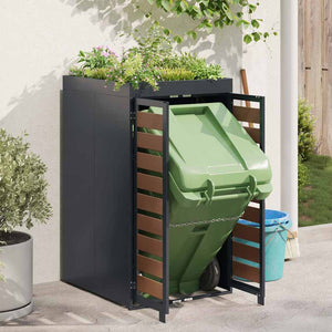 Sopsäckslagring med planteringstak för 240L behållare Antracit