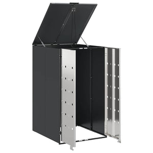 Sopsäckslagring med Gaslyftlock för 240L behållare Antracit