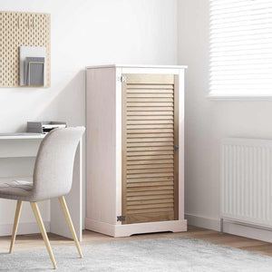 Skåpdörr med dörr Naturfärg 140.5 x 2 x 59.5 cm Massiv furu