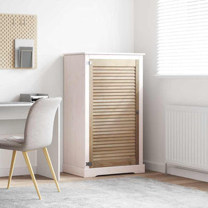 Skåpdörr med dörr Naturfärg 140.5 x 2 x 59.5 cm Massiv furu