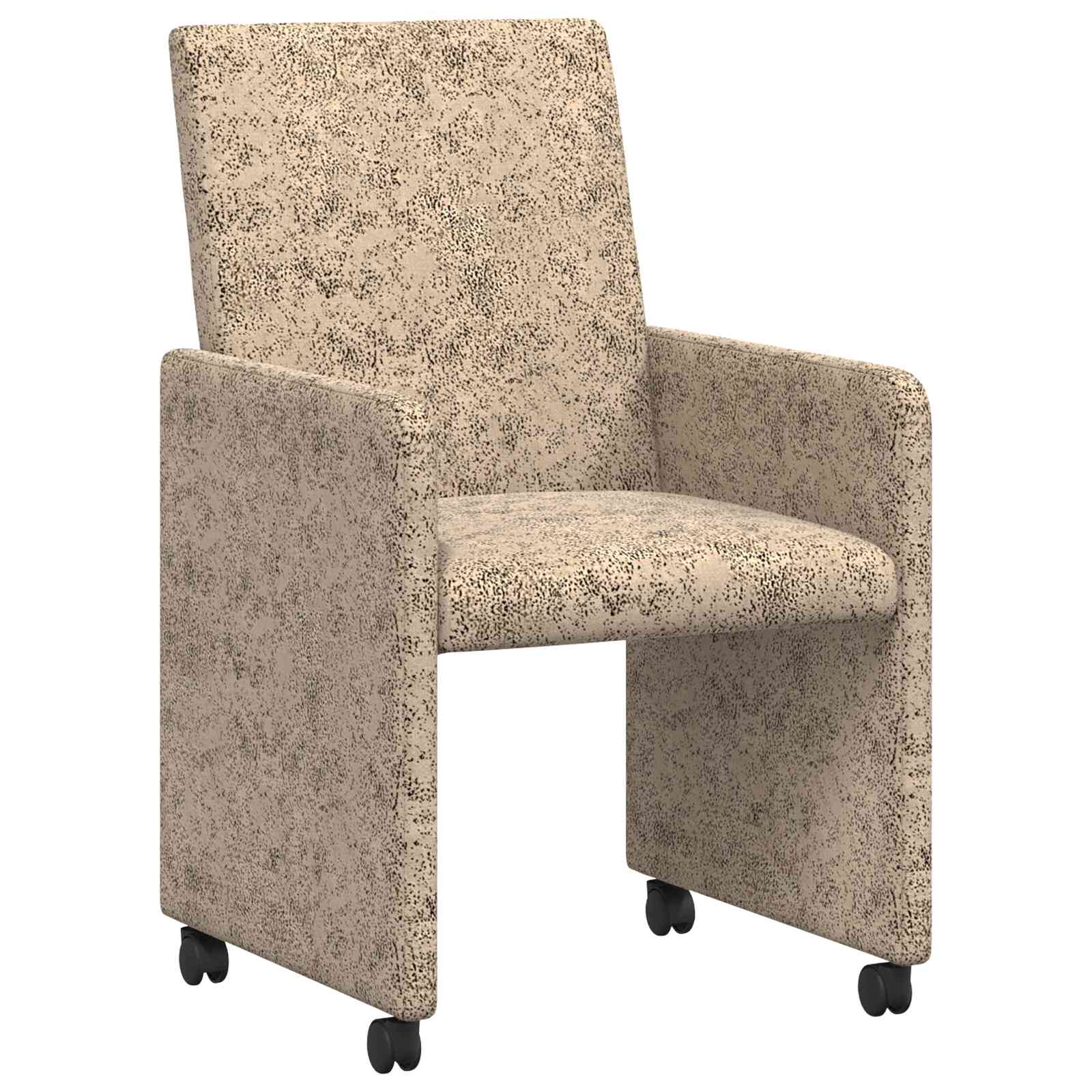 Matstolar med hjul med hjul 2 pcs Ljusgrå 57 x 66 x 94 cm