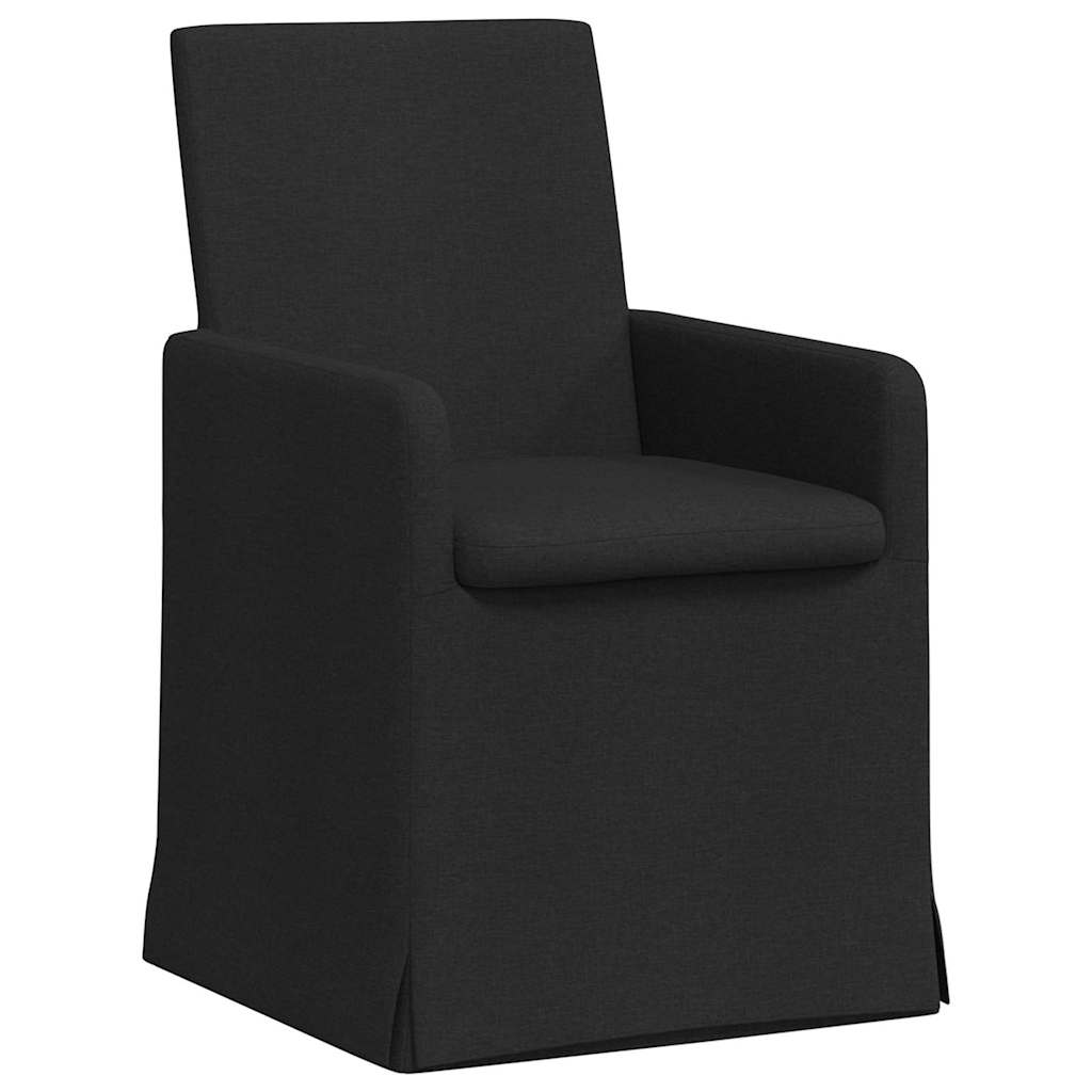 Matstolar 2 pcs Svart 57 x 67 x 95 cm tyg
