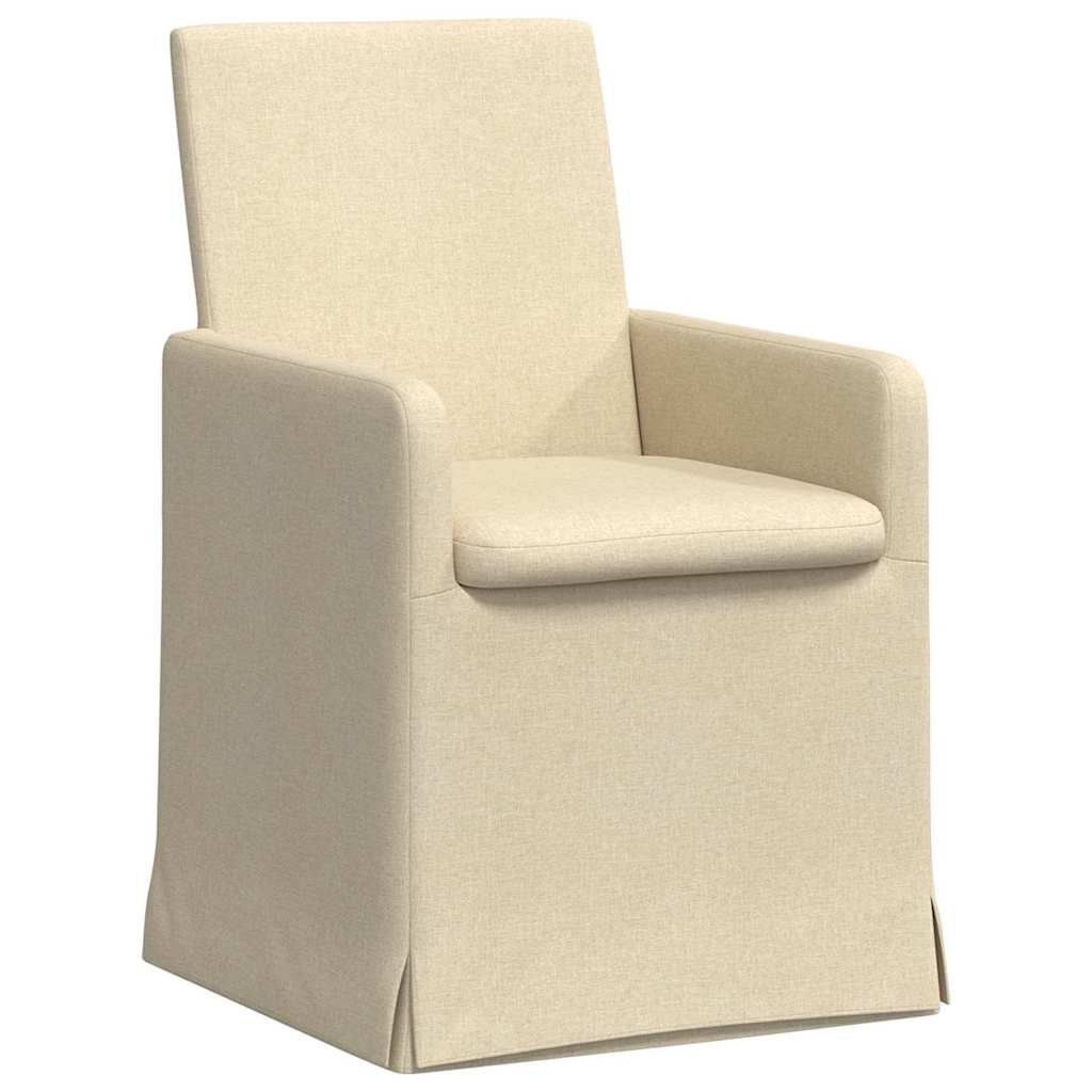 Matstolar 2 pcs Kräm 57 x 67 x 95 cm tyg