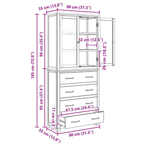 Förvaringsmöbelset med låda med lagring Brun Konstruerat trä