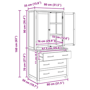 Förvaringsmöbelset med låda med lagring Brun Konstruerat trä