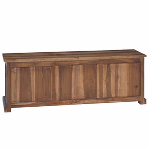 TV-bänk med låda Naturfärg 110 x 30 x 40 cm Massivt teakträ