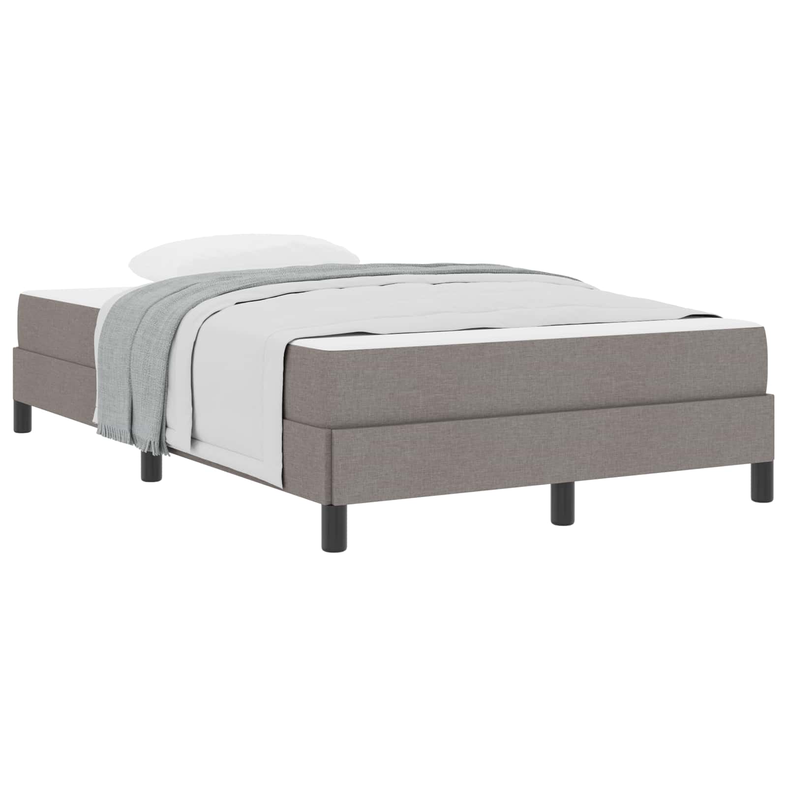 Bäddfjäder med madrass Taupe 120 x 190 cm tyg