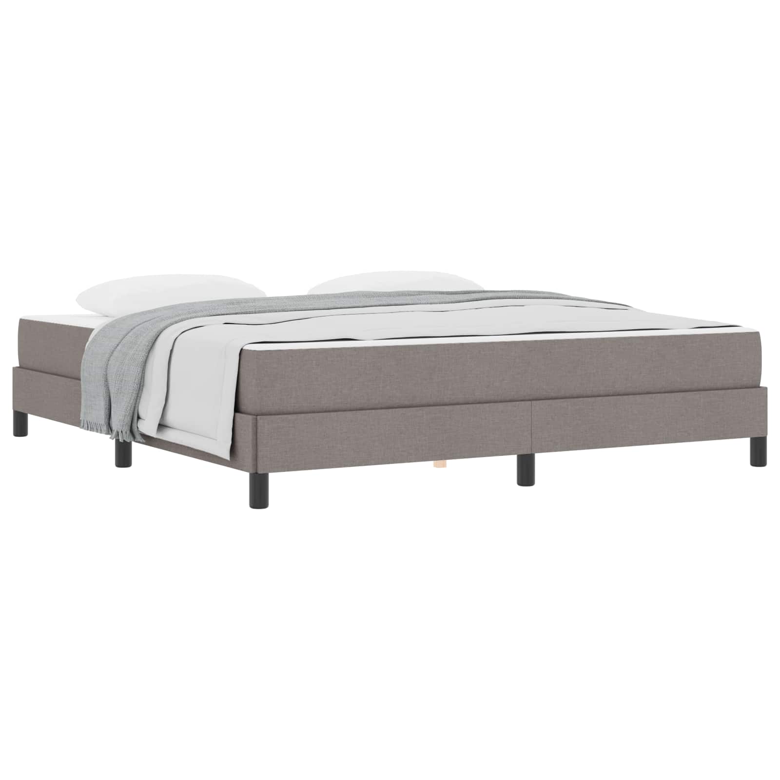 Bäddfjäder med madrass Taupe 180 x 200 cm tyg