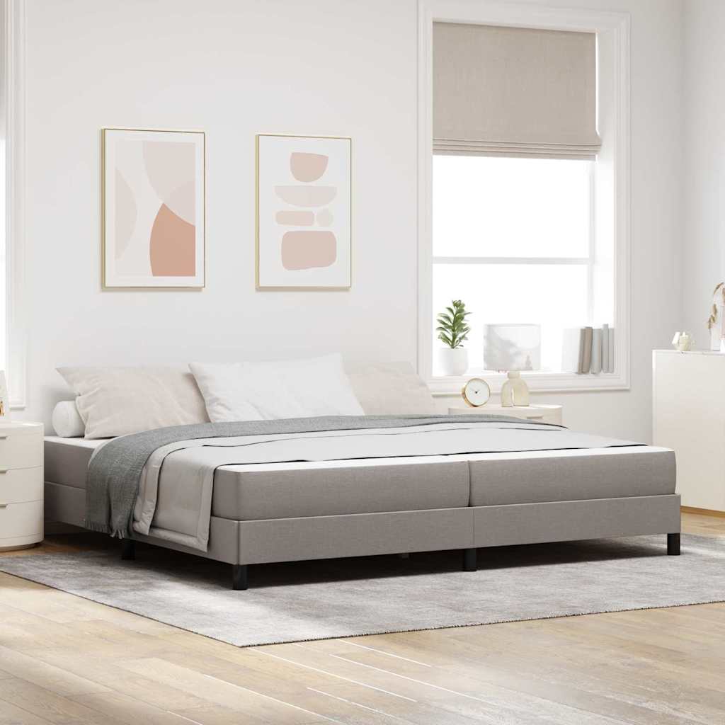 Bäddfjäder med madrass Taupe 200 x 200 cm tyg