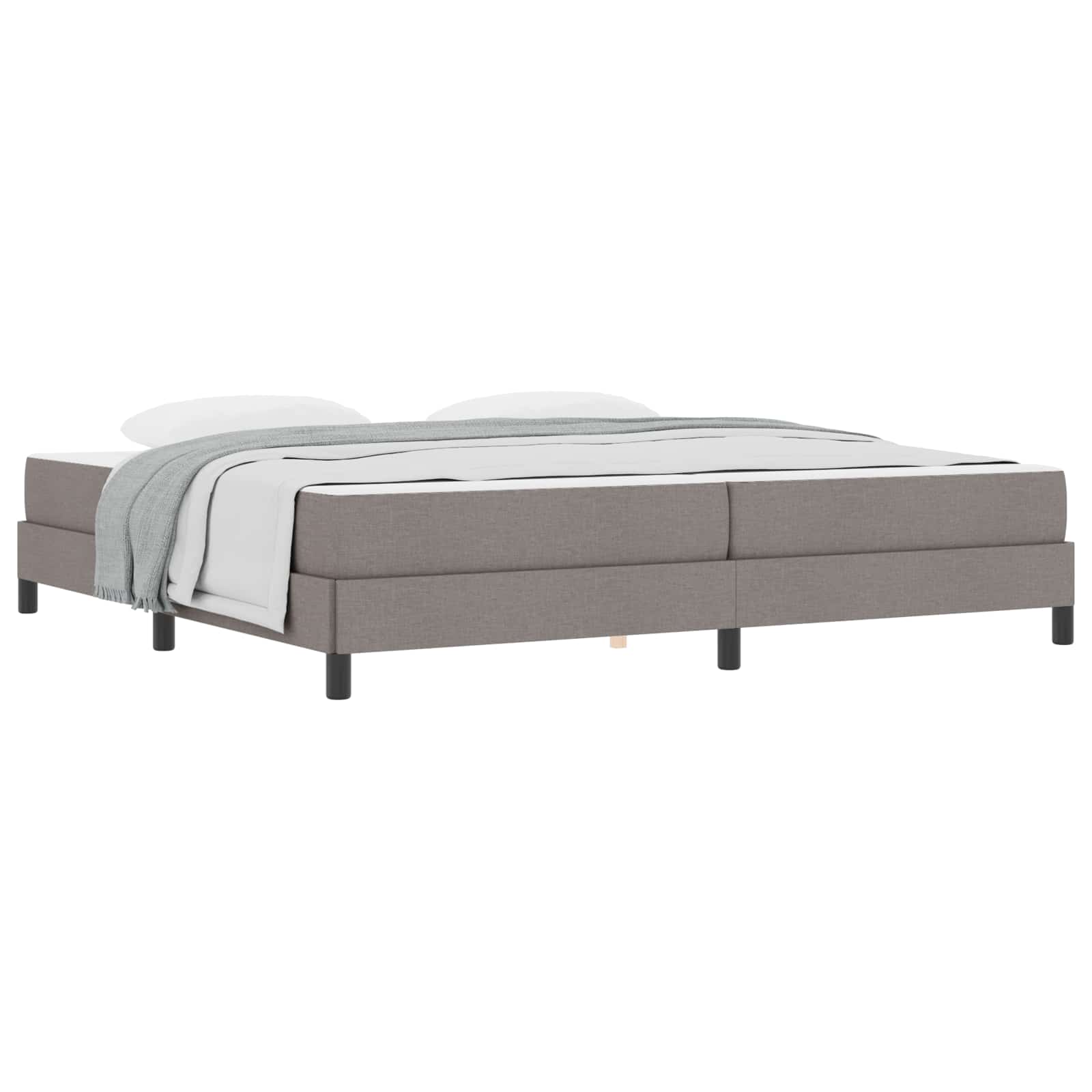 Bäddfjäder med madrass Taupe 200 x 200 cm tyg