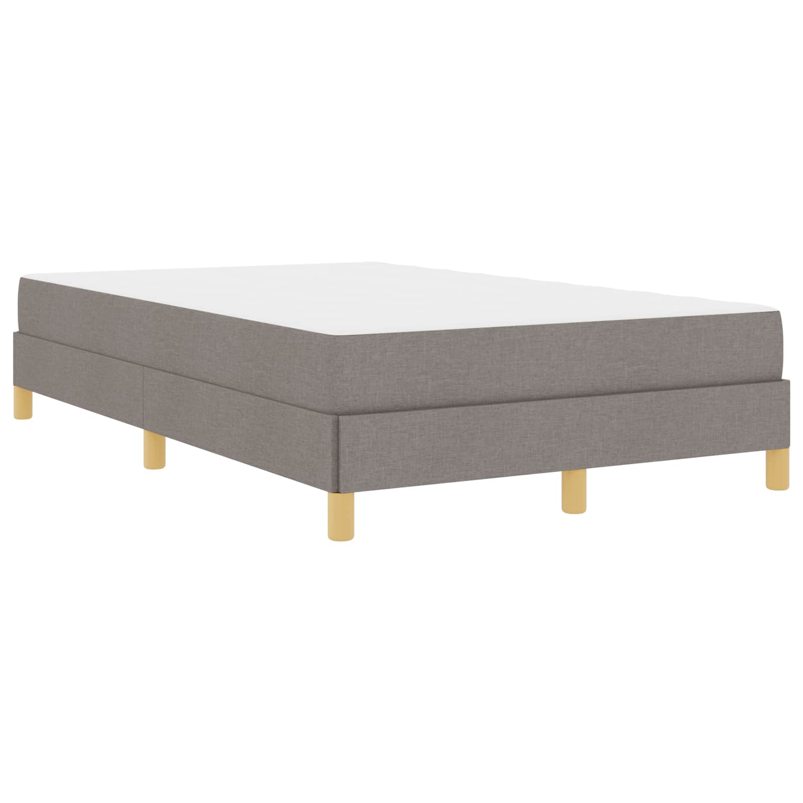 Bäddfjäder med madrass Taupe 120 x 190 cm tyg