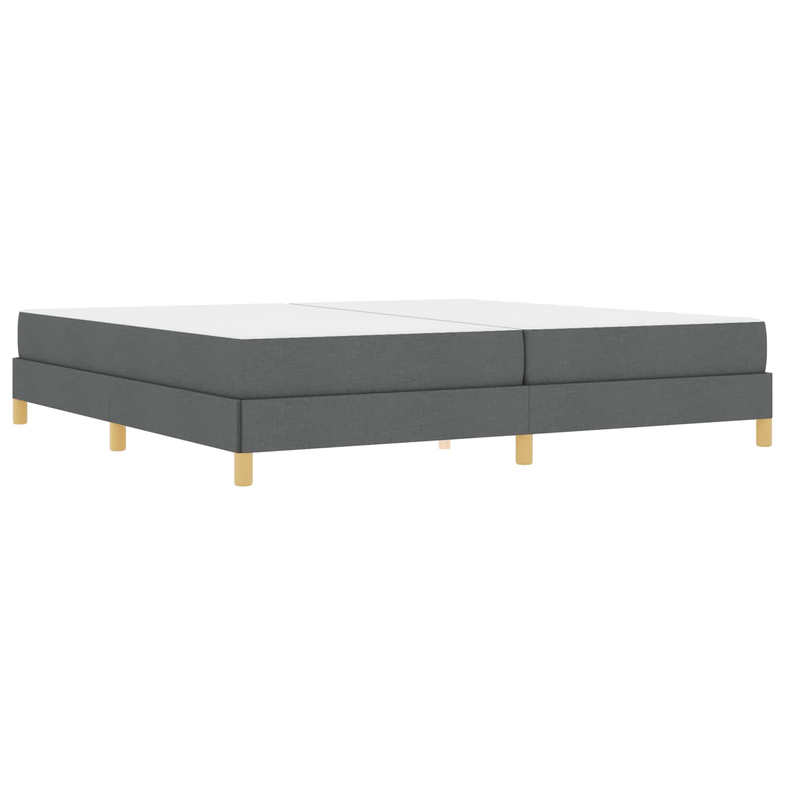 Bäddfjäder med madrass Mörkgrå 200 x 200 cm tyg
