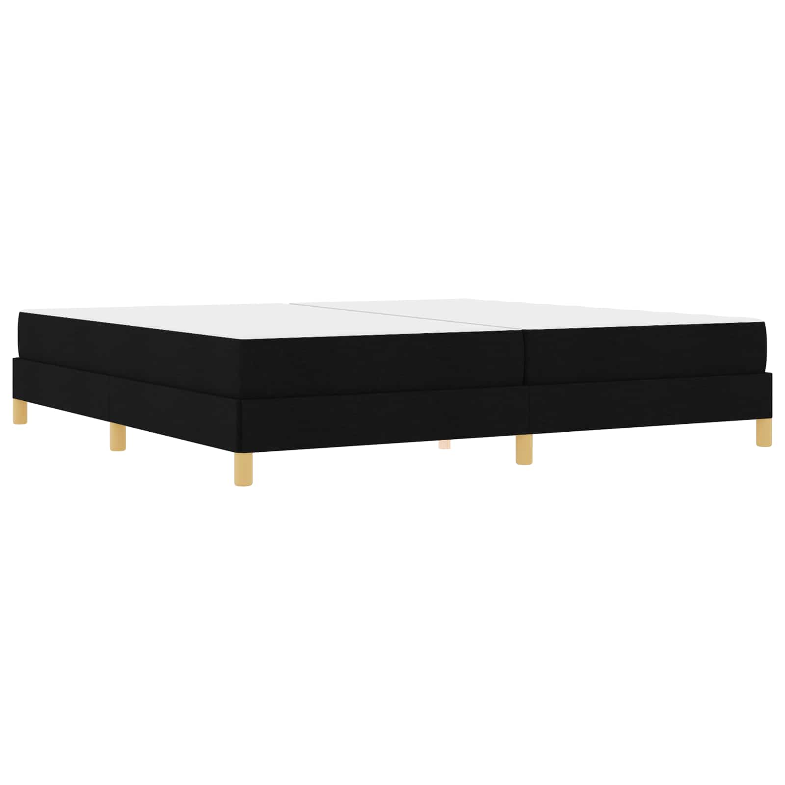 Bäddfjäder med madrass Svart 200 x 200 cm tyg