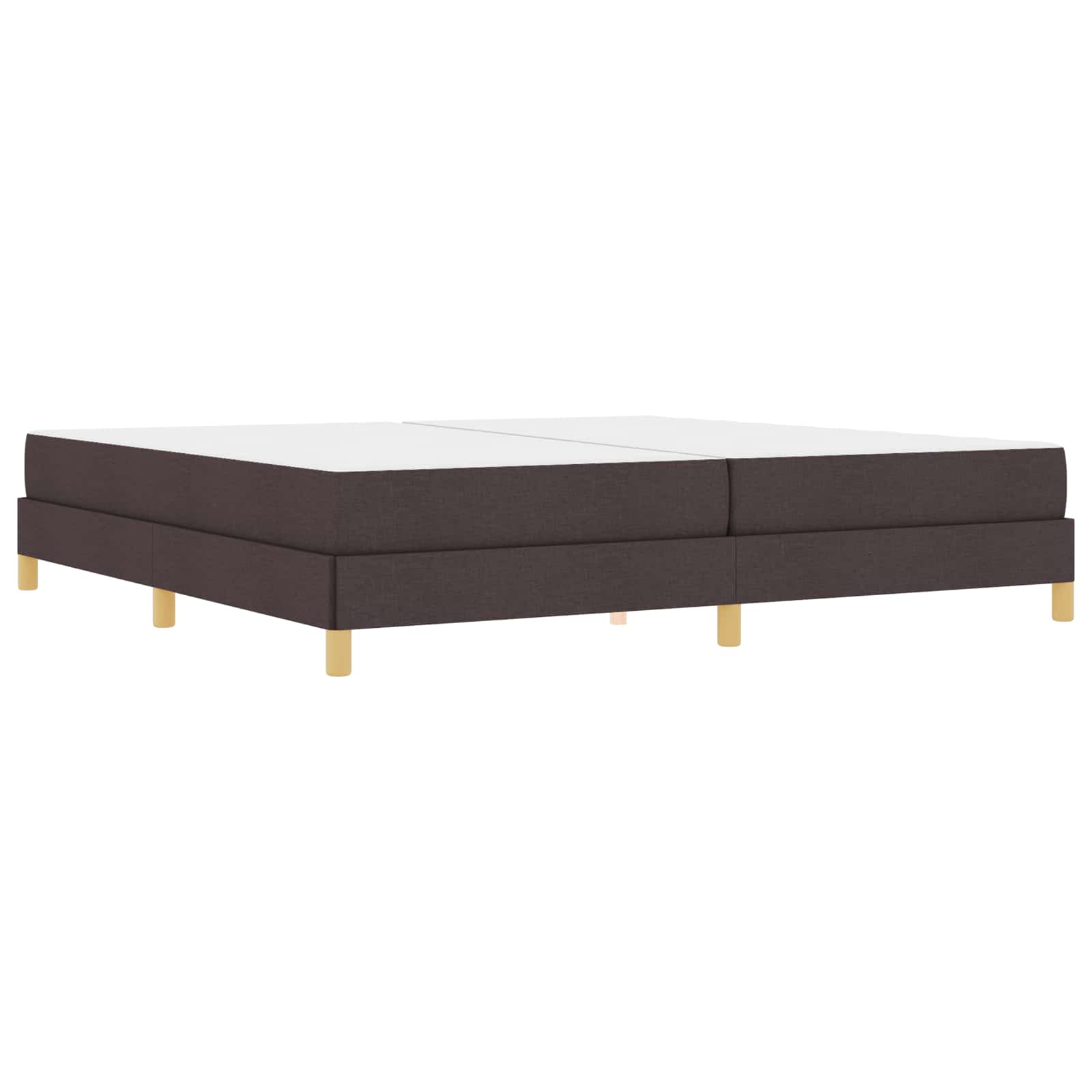 Bäddfjäder med madrass Mörkbrun 200 x 200 cm tyg