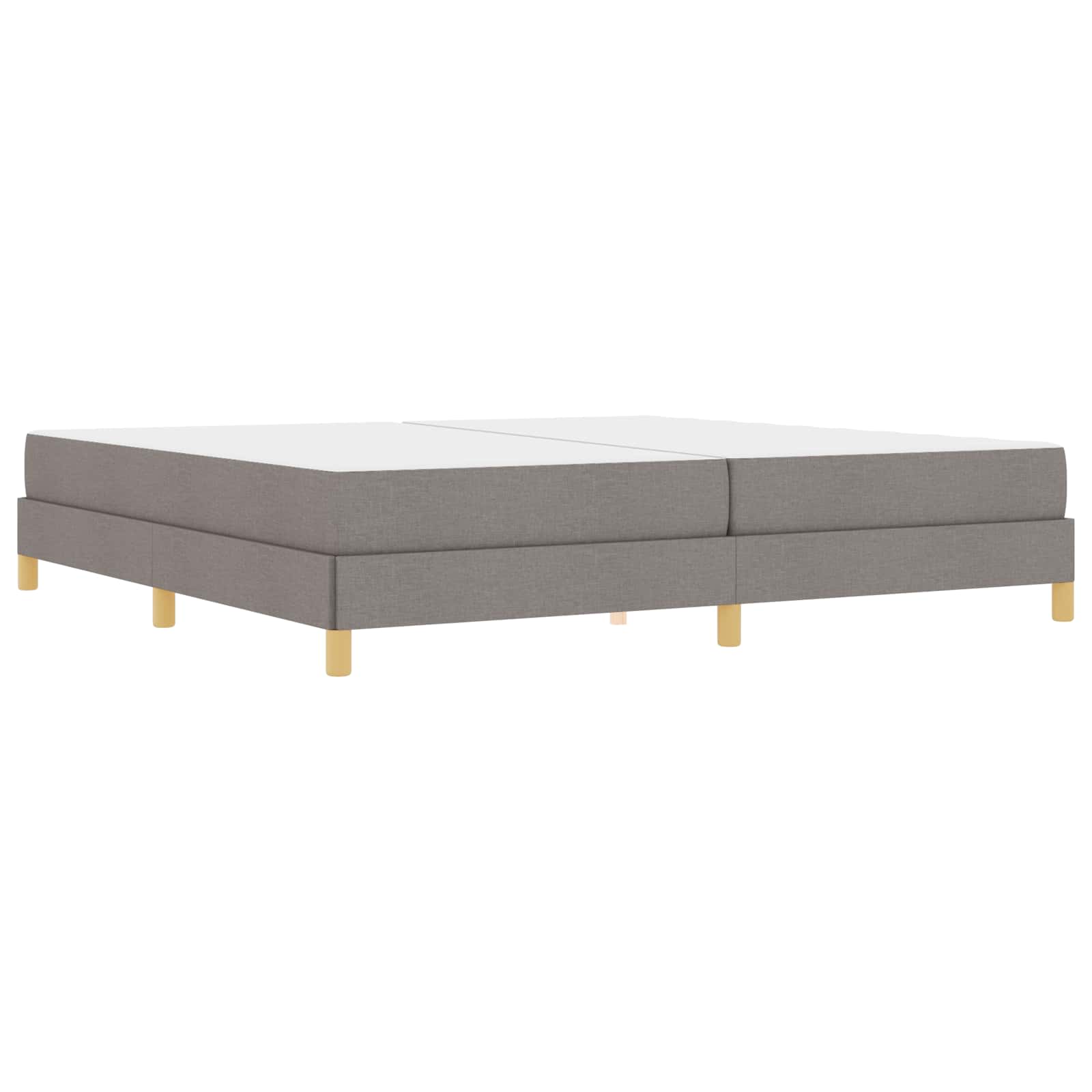Bäddfjäder med madrass Taupe 200 x 200 cm tyg