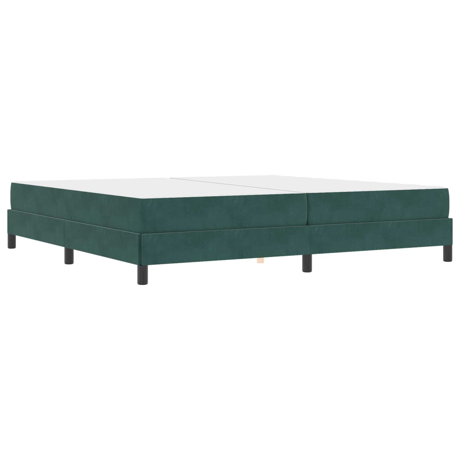 Bäddfjäder med madrass Mörkgrön 200 x 200 cm tyg