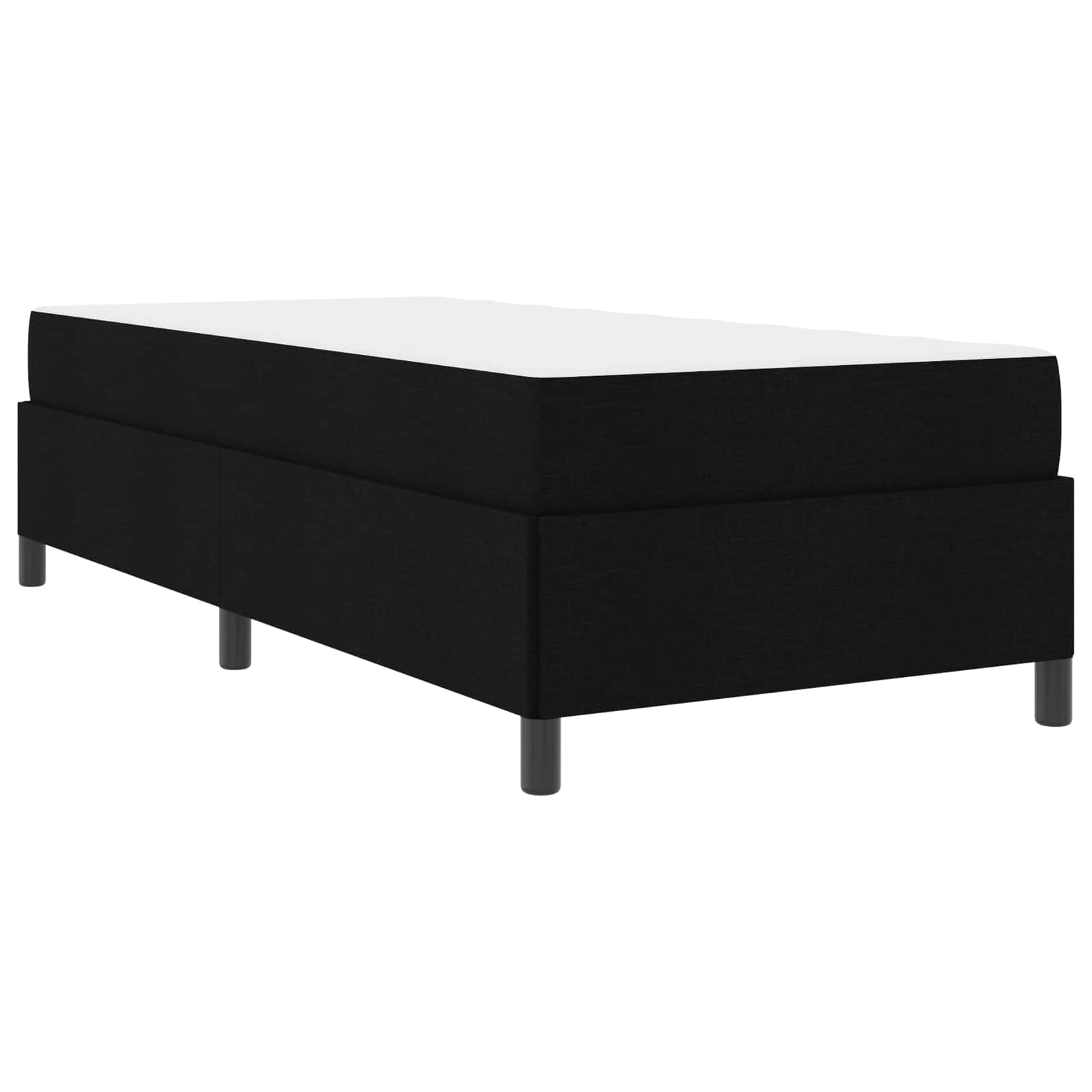 Bäddfjäder med madrass Svart 90 x 190 cm tyg
