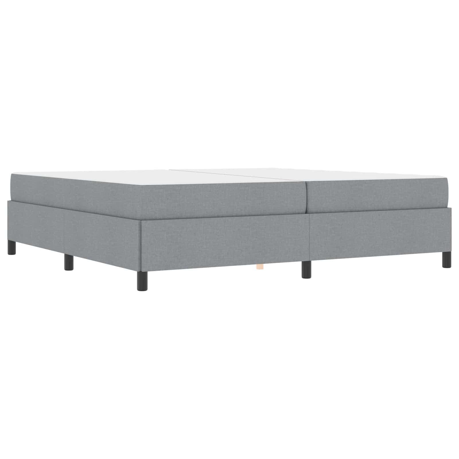 Bäddfjäder med madrass Ljusgrå 200 x 200 cm tyg