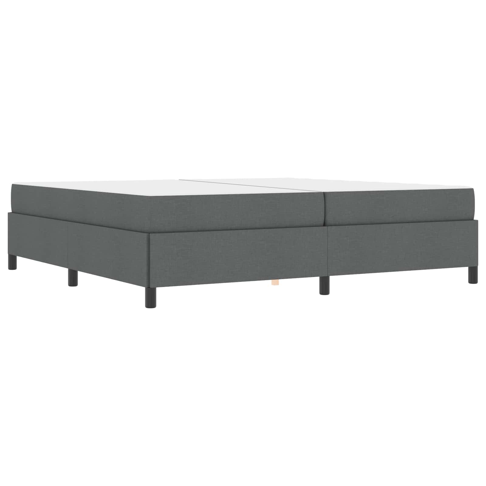 Bäddfjäder med madrass Mörkgrå 200 x 200 cm tyg