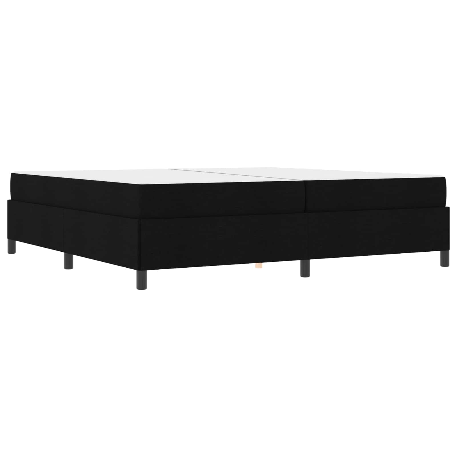 Bäddfjäder med madrass Svart 200 x 200 cm tyg