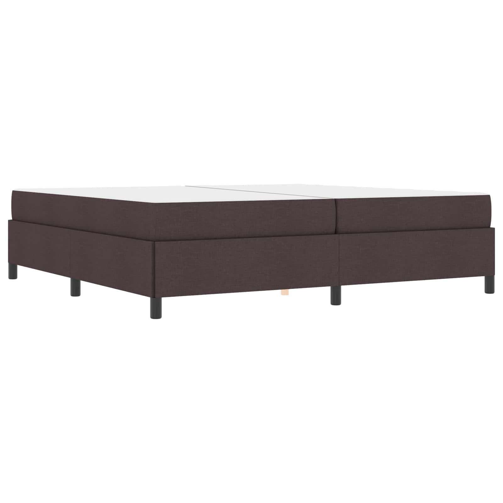 Bäddfjäder med madrass Mörkbrun 200 x 200 cm tyg