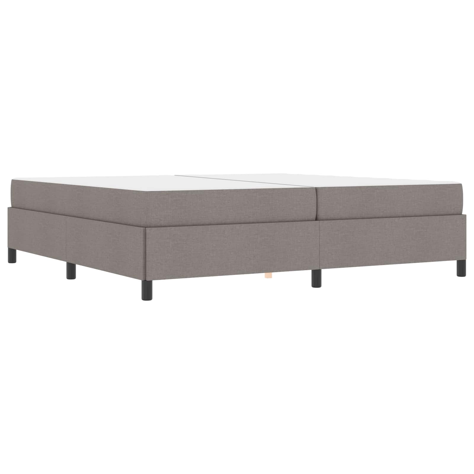 Bäddfjäder med madrass Taupe 200 x 200 cm tyg