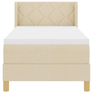 Bäddfjäder med madrass Kräm 200 x 80 cm Polyester