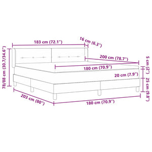 Bäddfjäder med madrass Svart 200 x 180 cm Polyester