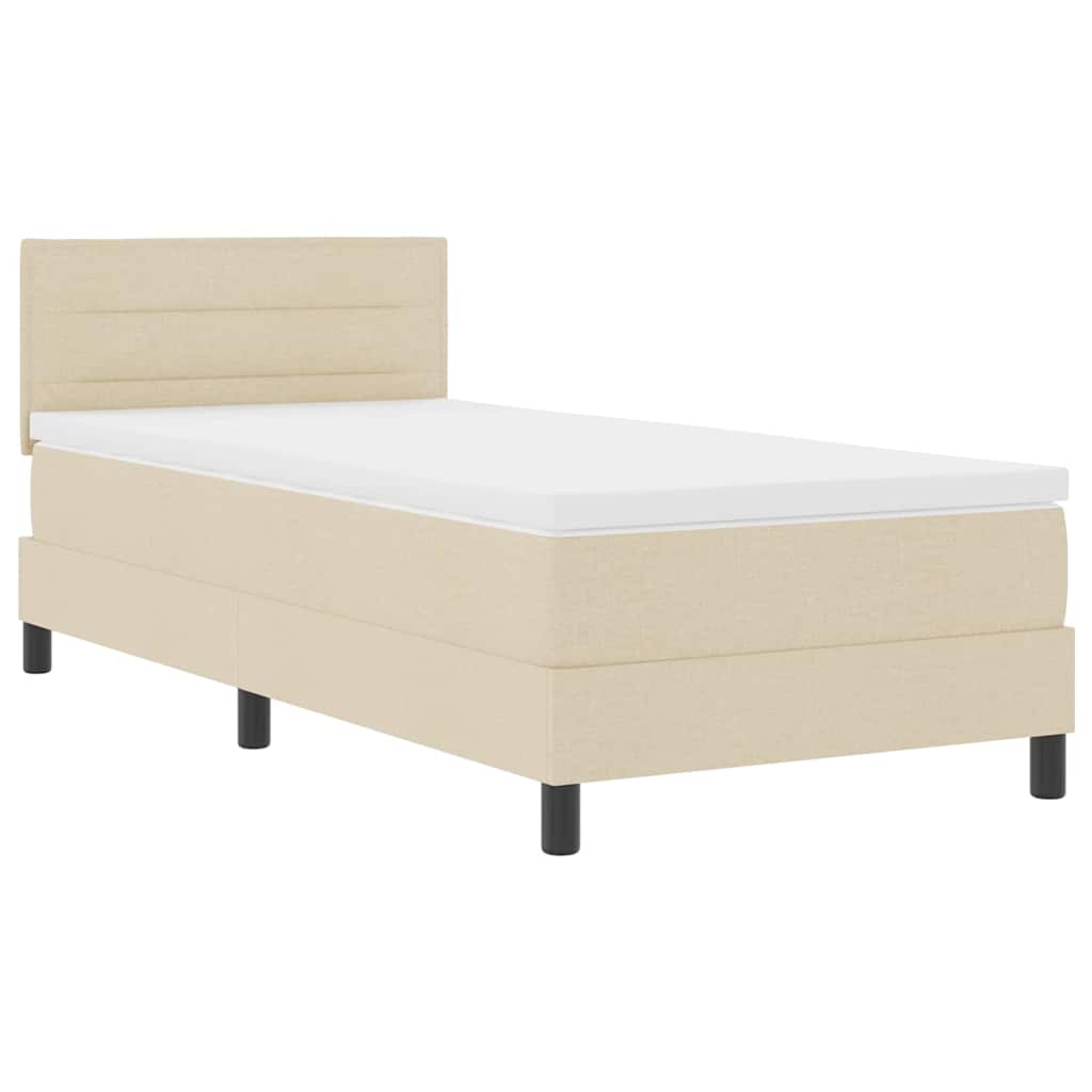 Bäddfjäder med madrass med led Kräm 90 x 200 cm tyg