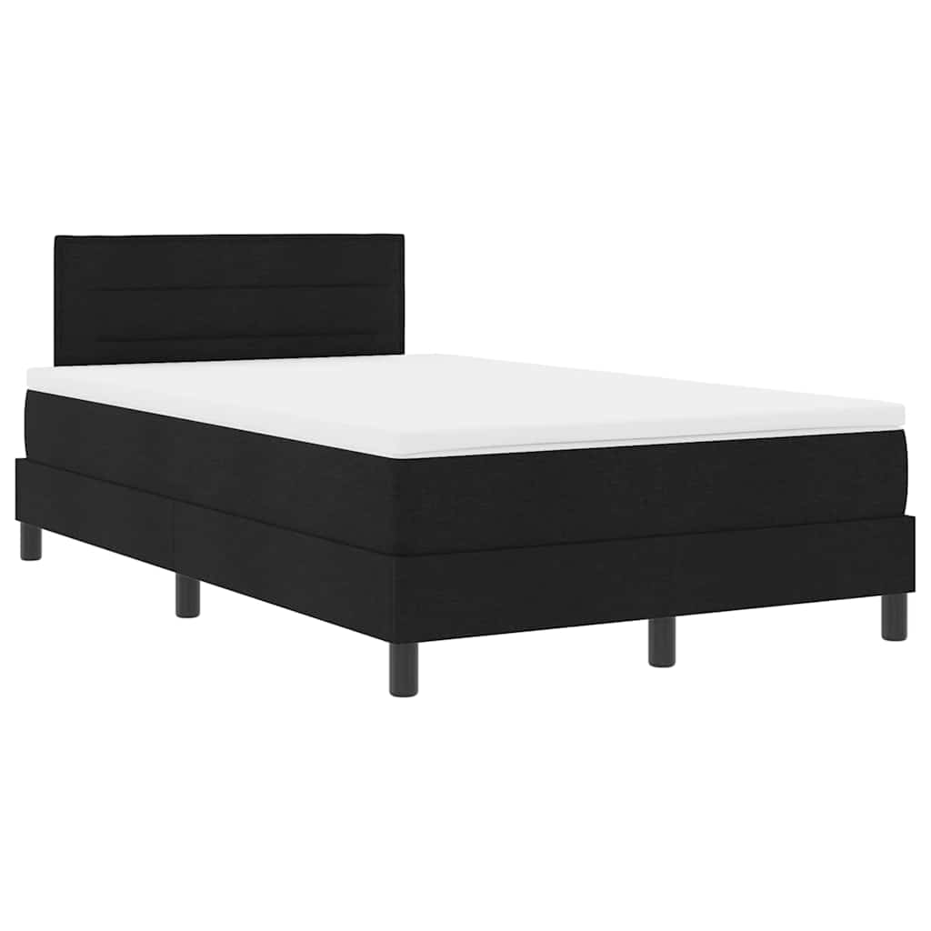 Bäddfjäder med madrass med led Svart 120 x 190 cm tyg