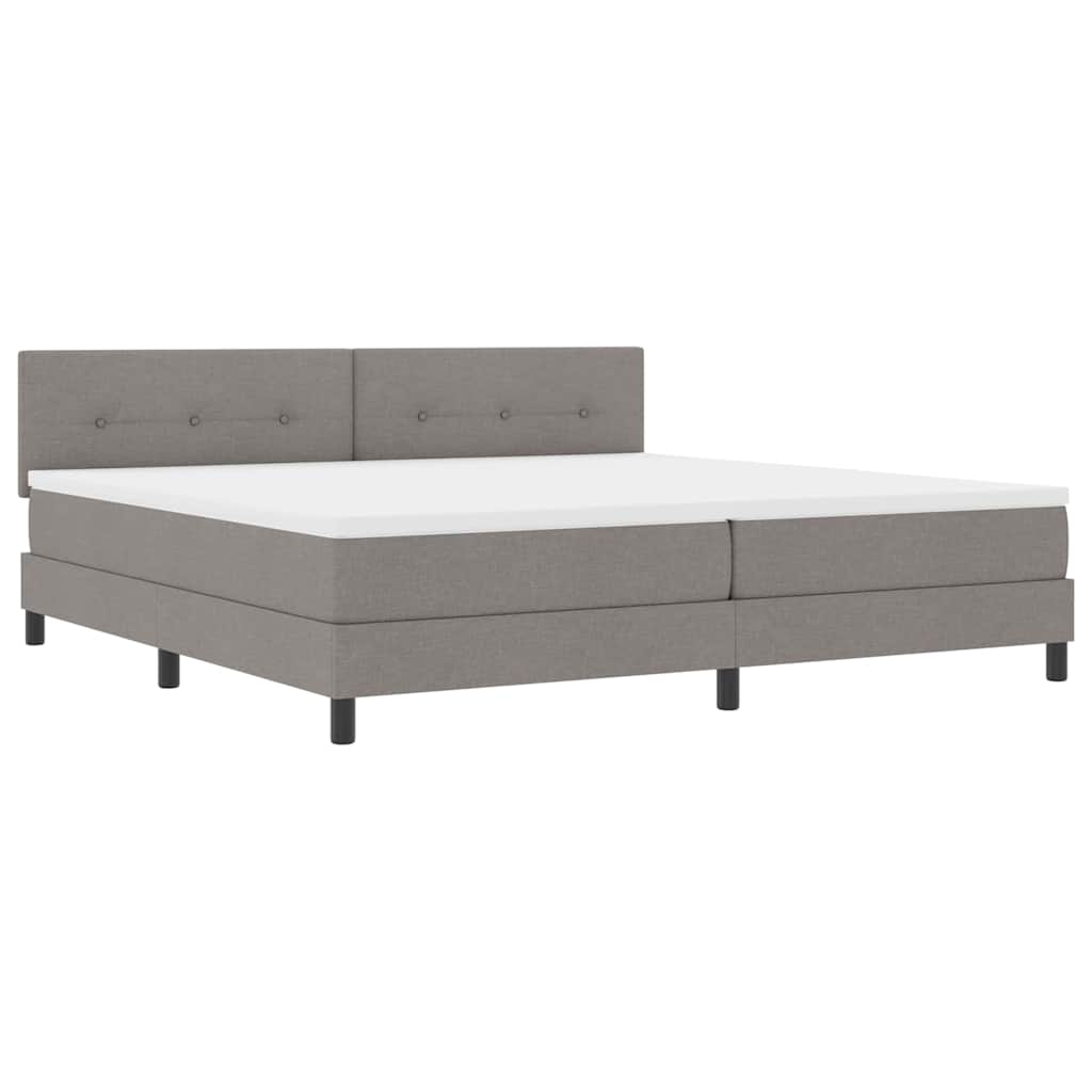 Bäddfjäder med LED-ljusslingor Taupe 200 x 200 cm tyg
