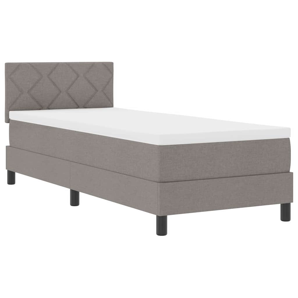 Bäddfjäder med LED-ljusslingor Taupe 80 x 200 cm tyg