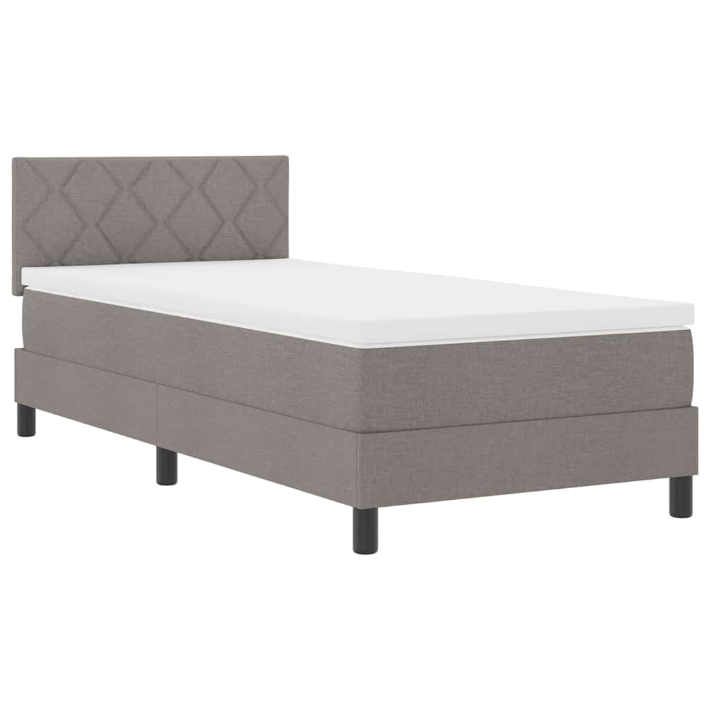 Bäddfjäder med LED-ljusslingor Taupe 100 x 200 cm tyg