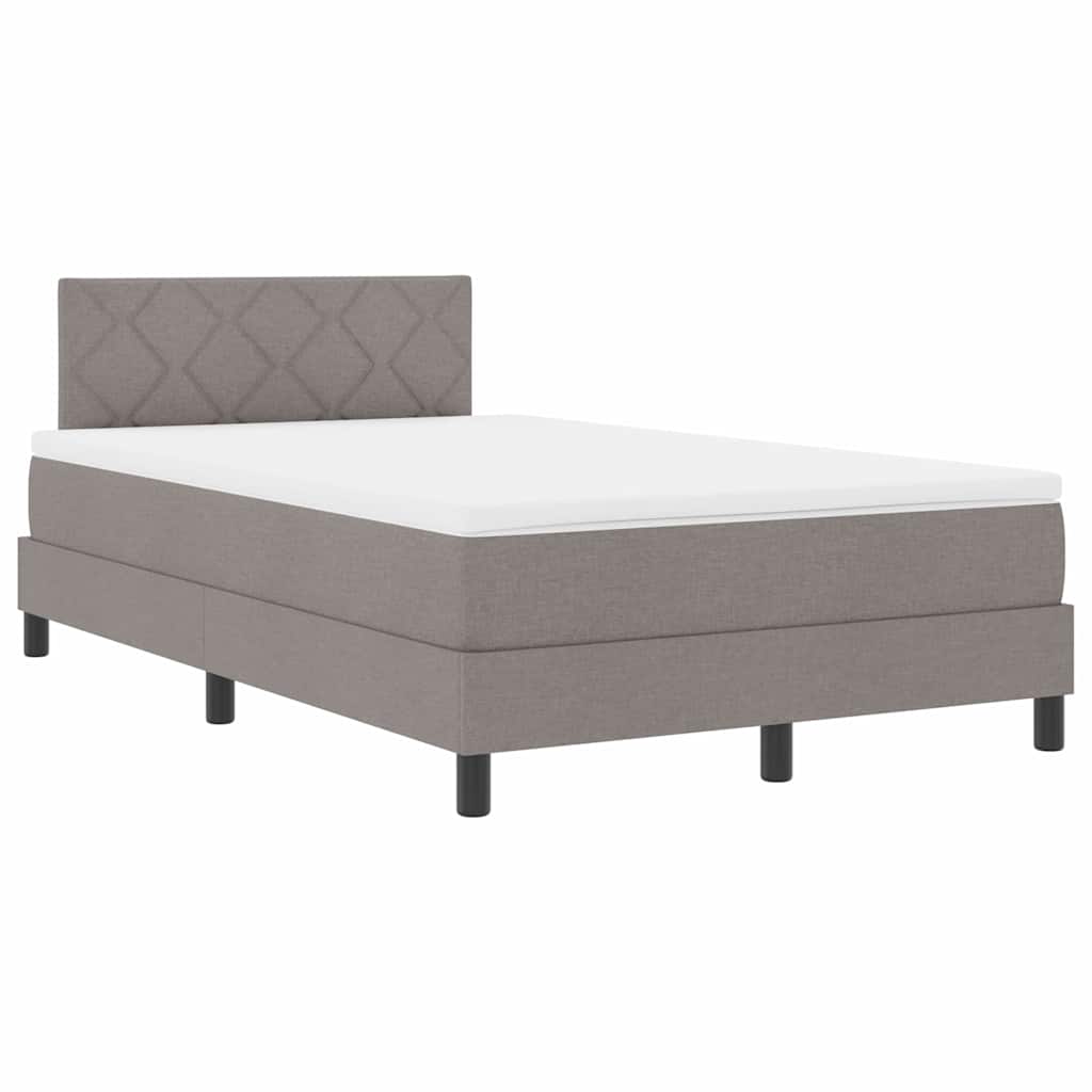 Bäddfjäder med LED-ljusslingor Taupe 120 x 190 cm tyg
