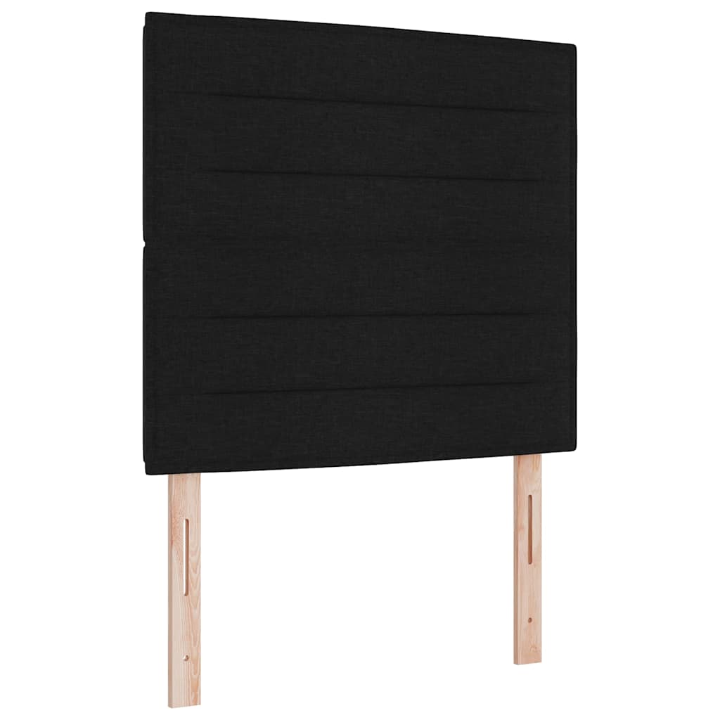 Bäddfjäder med madrass med led Svart 90 x 190 cm tyg