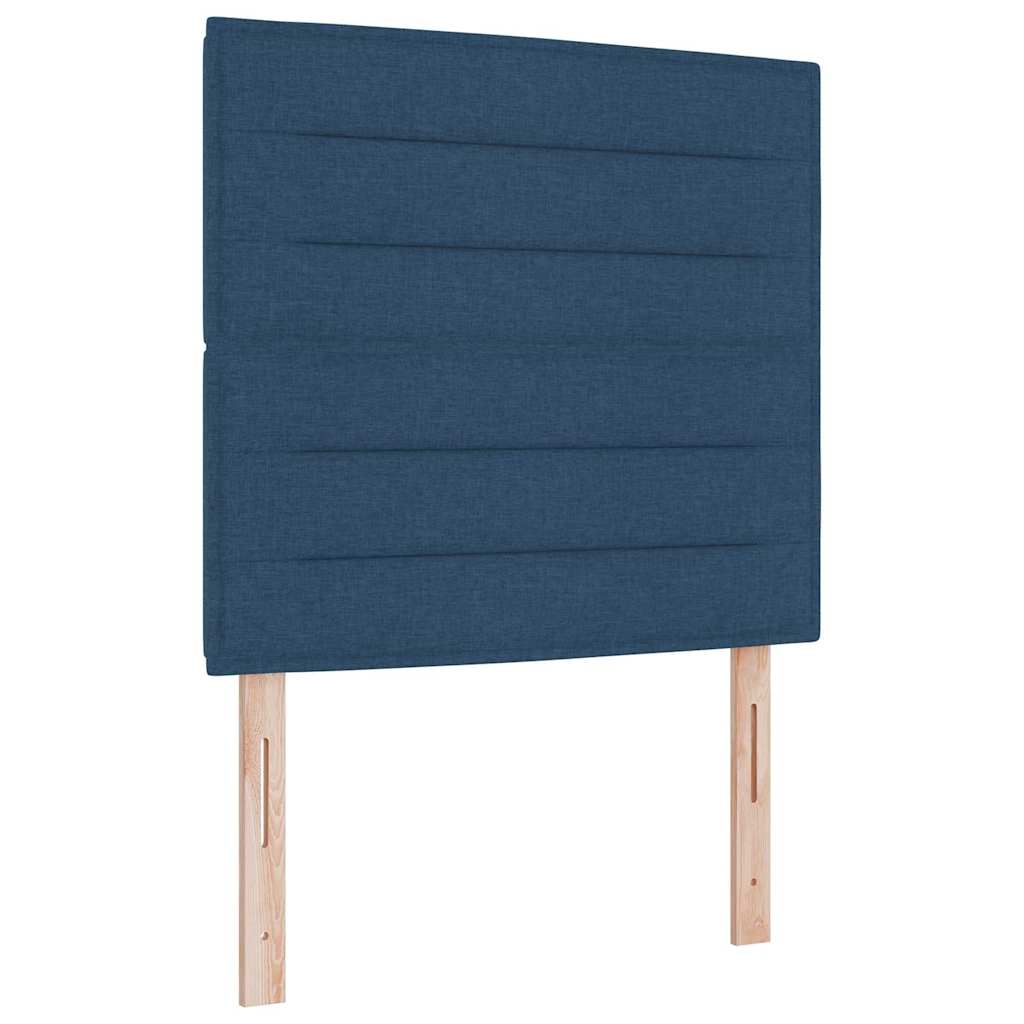 Bäddfjäder med madrass med led Blå 90 x 190 cm tyg