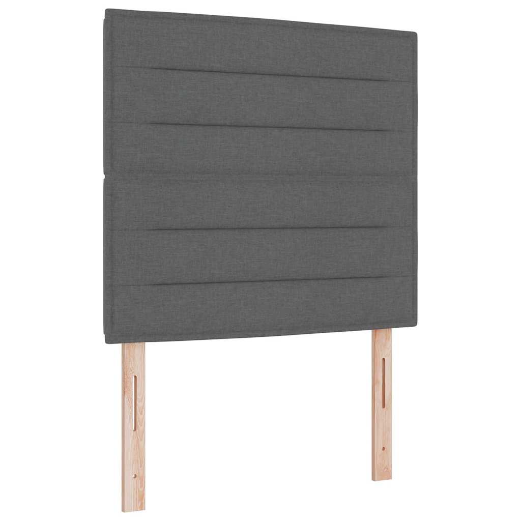 Bäddfjäder med madrass med led Mörkgrå 100 x 200 cm tyg