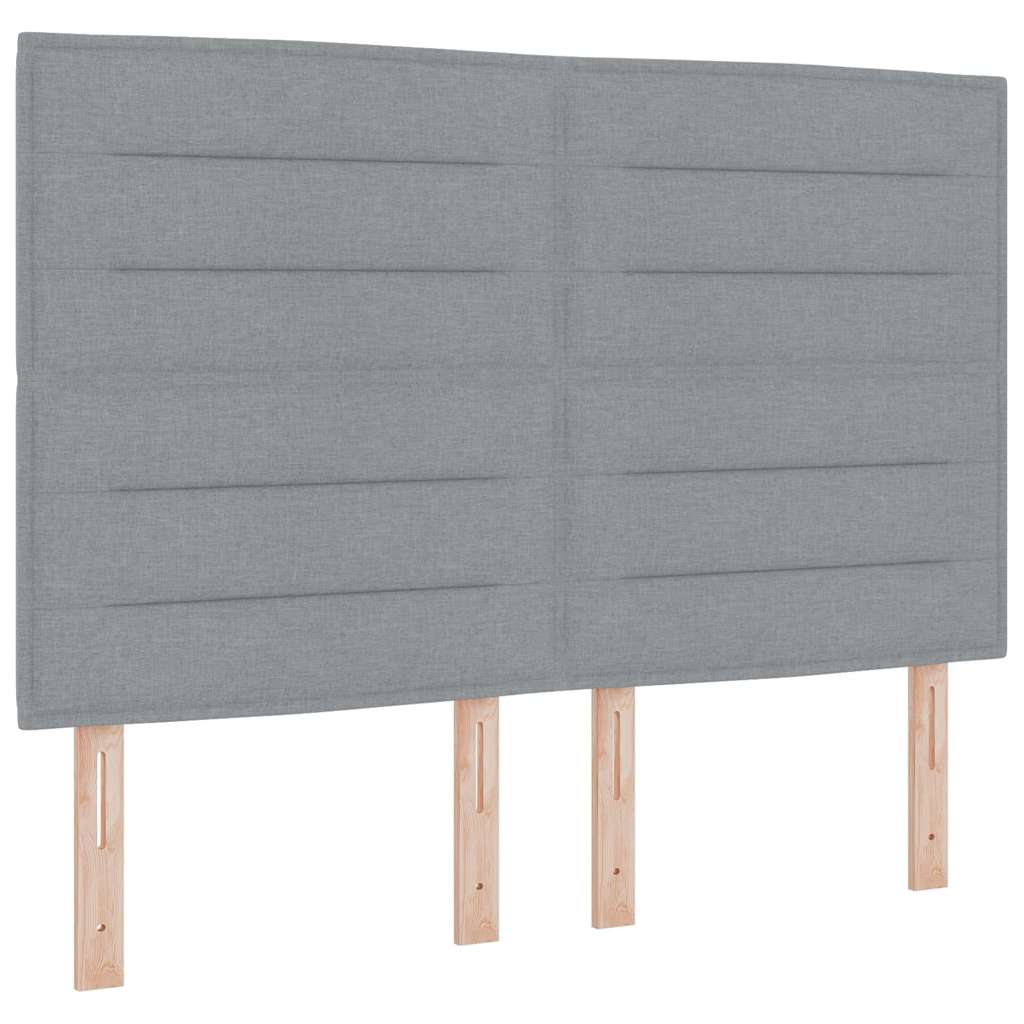 Bäddfjäder med madrass med led Ljusgrå 140 x 190 cm tyg