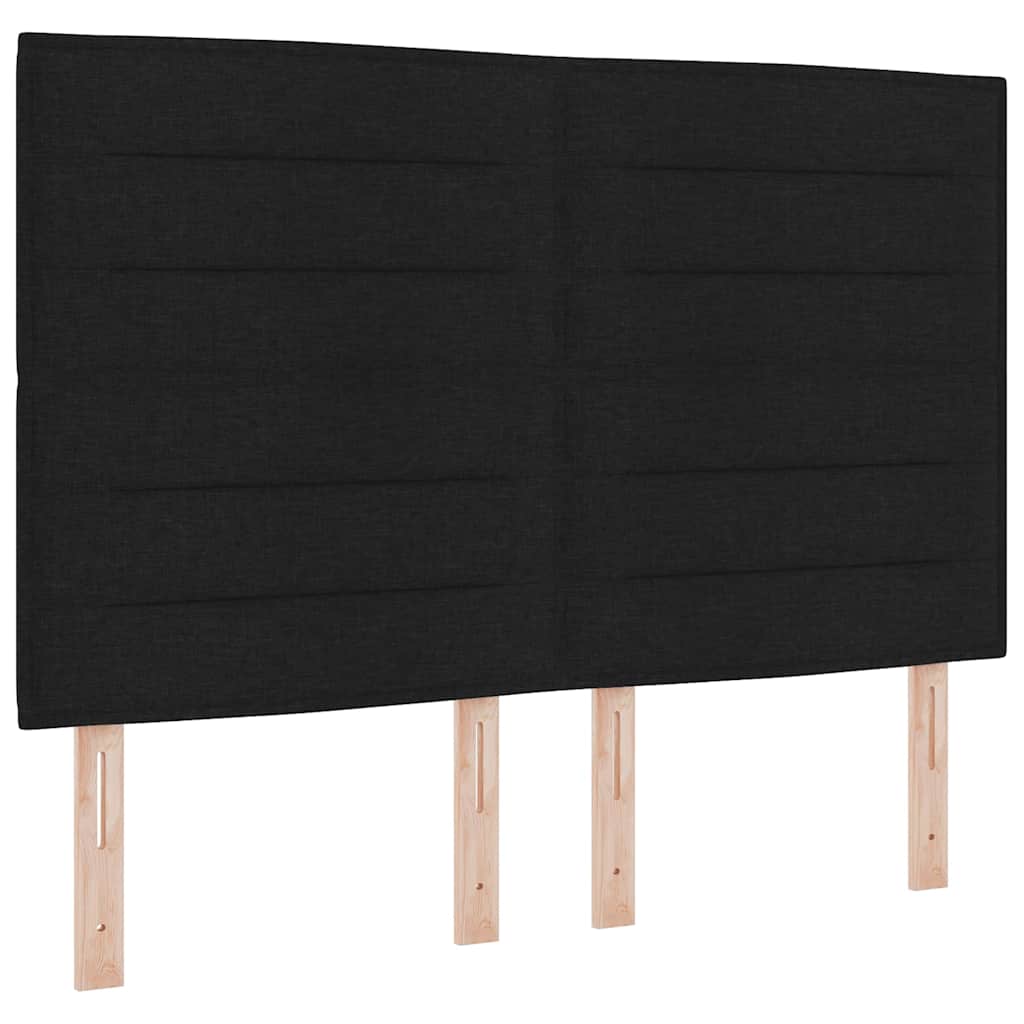 Bäddfjäder med madrass med led Svart 140 x 190 cm tyg