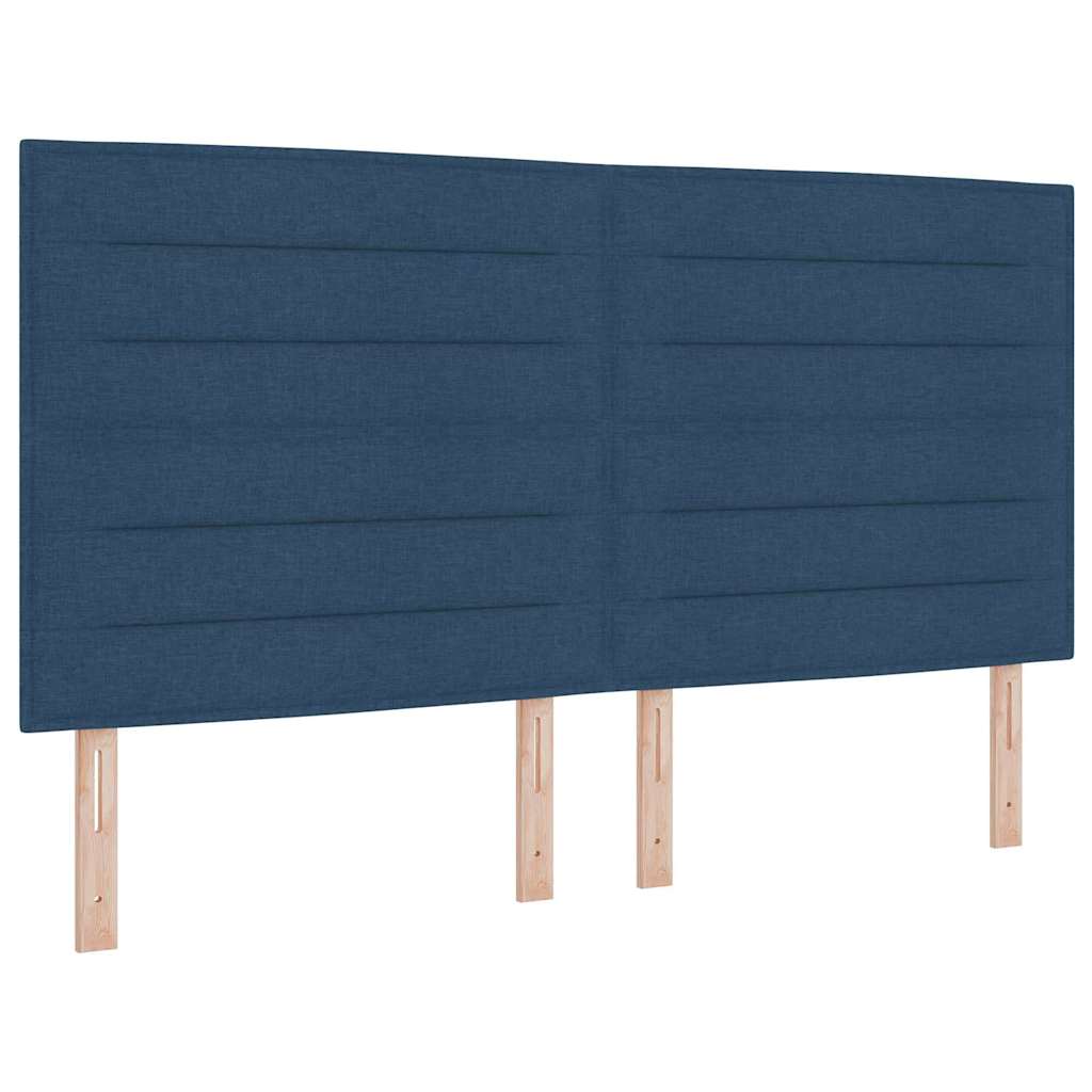 Bäddfjäder med madrass med led Blå 180 x 200 cm tyg