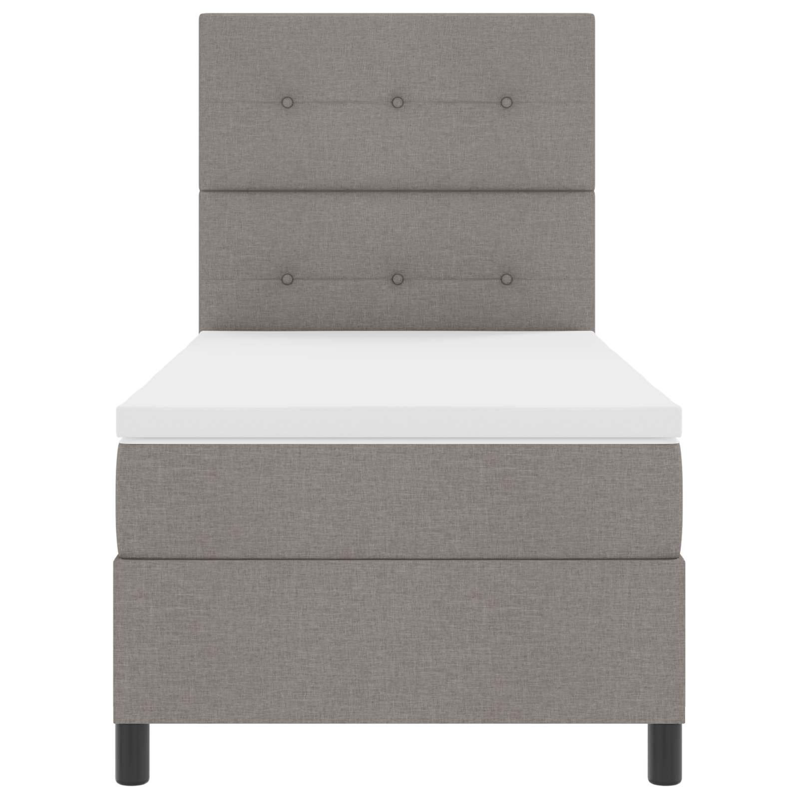 Bäddfjäder med LED-ljusslingor Taupe 90 x 190 cm tyg