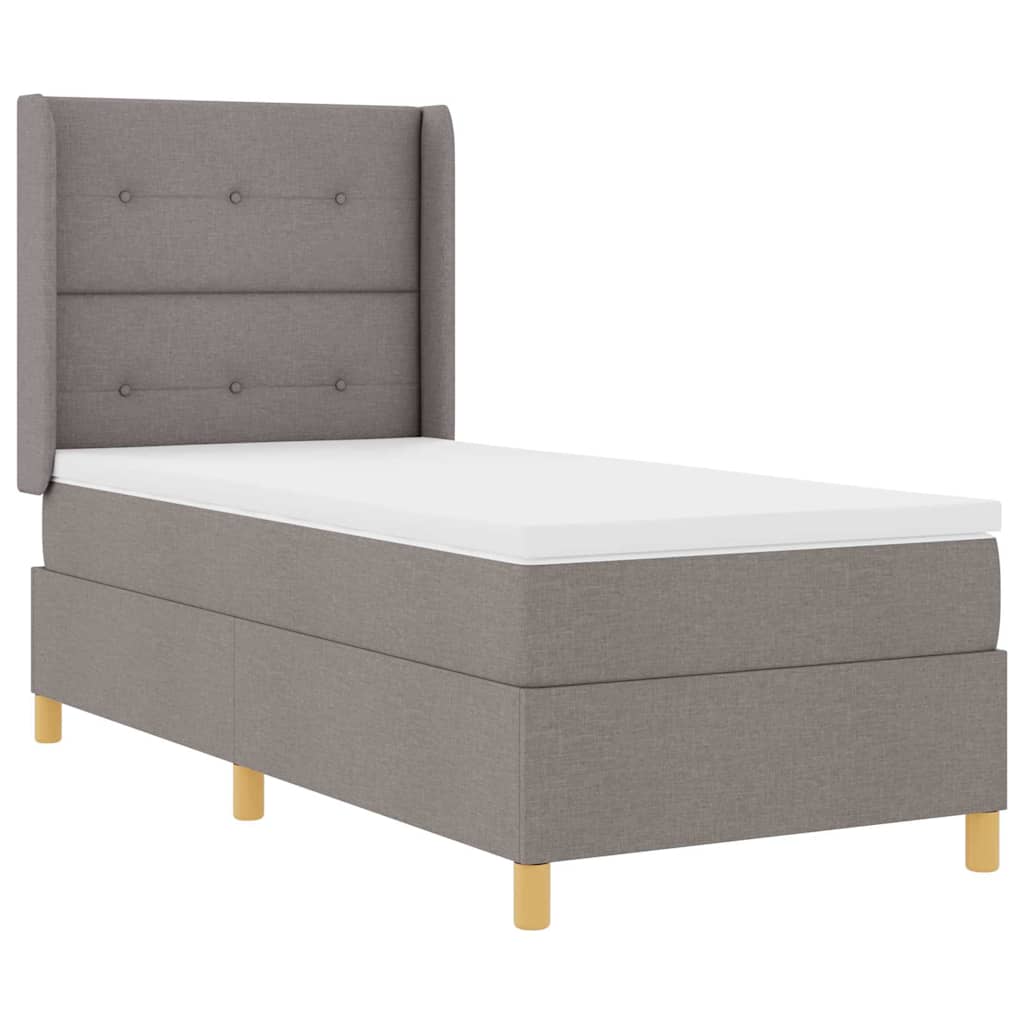 Bäddfjäder med LED-ljusslingor Taupe 80 x 200 cm tyg