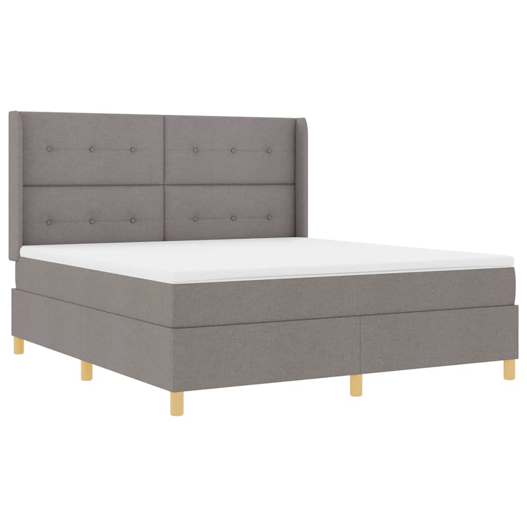 Bäddfjäder med LED-ljusslingor Taupe 180 x 200 cm tyg