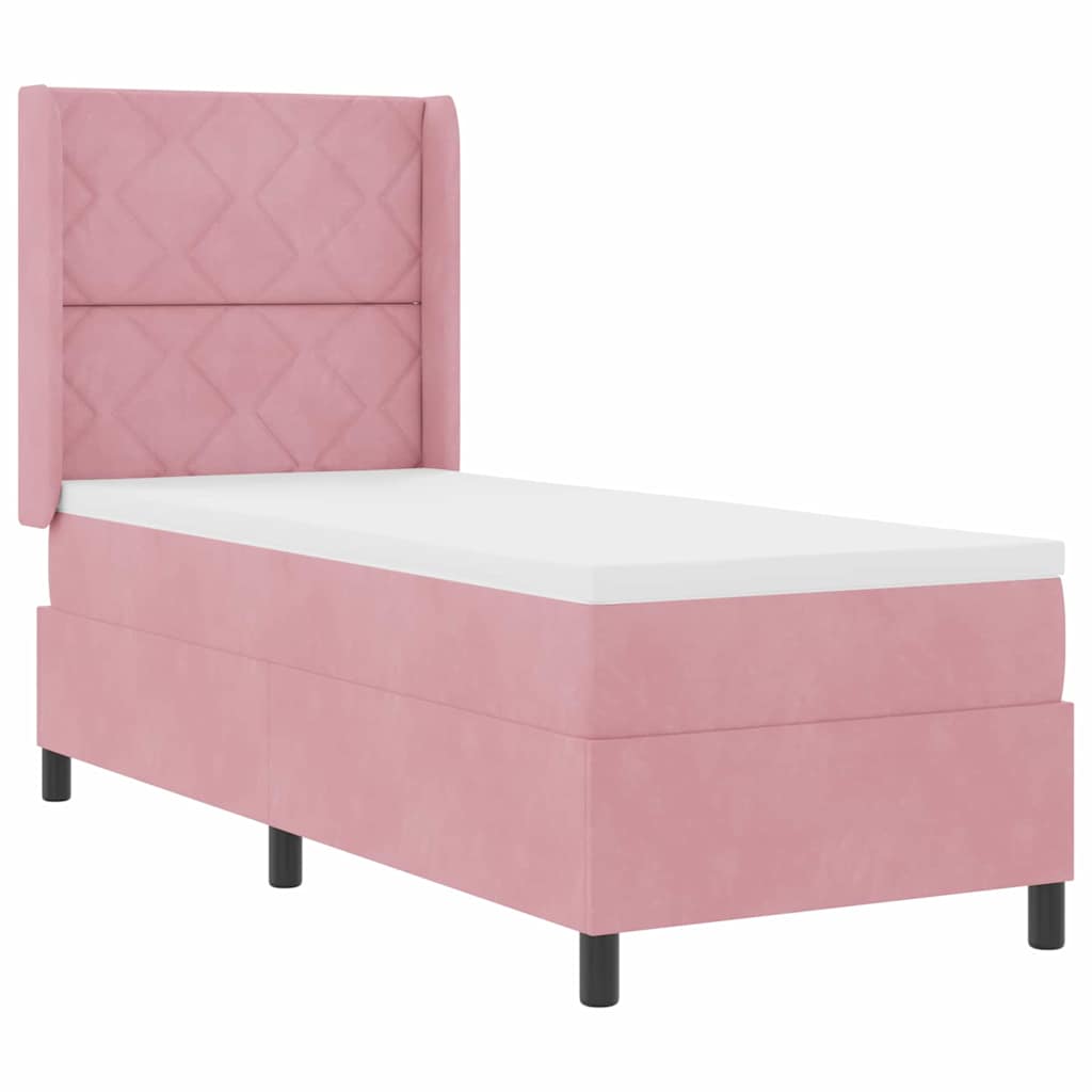Bäddfjäder med LED-ljusslingor Rosa 80 x 200 cm Sammet