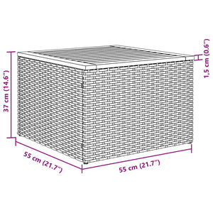 Trädgårdsoffset med kudde med lagring 6 pcs Beige Poly rattan