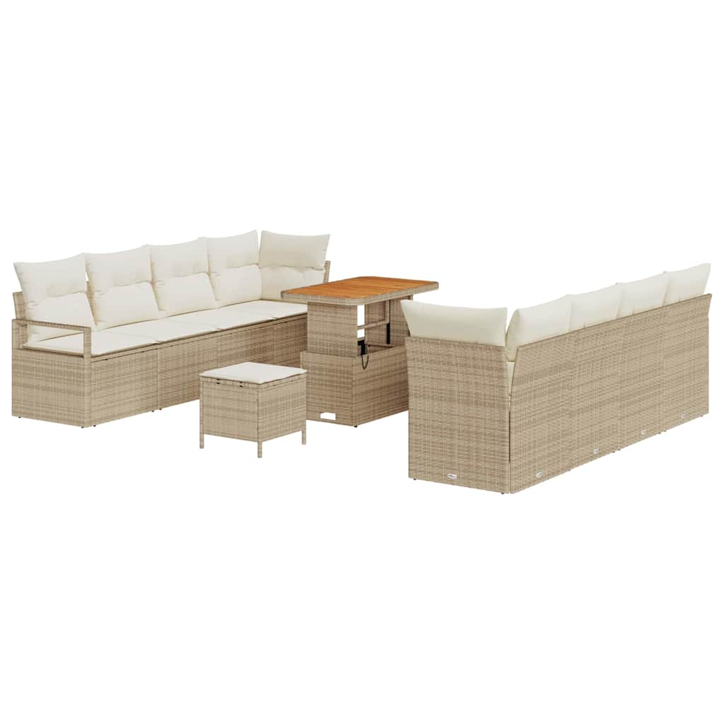 Trädgårdsoffset med kudde Beige och gräddfärgad 90 x 55 x 71 cm