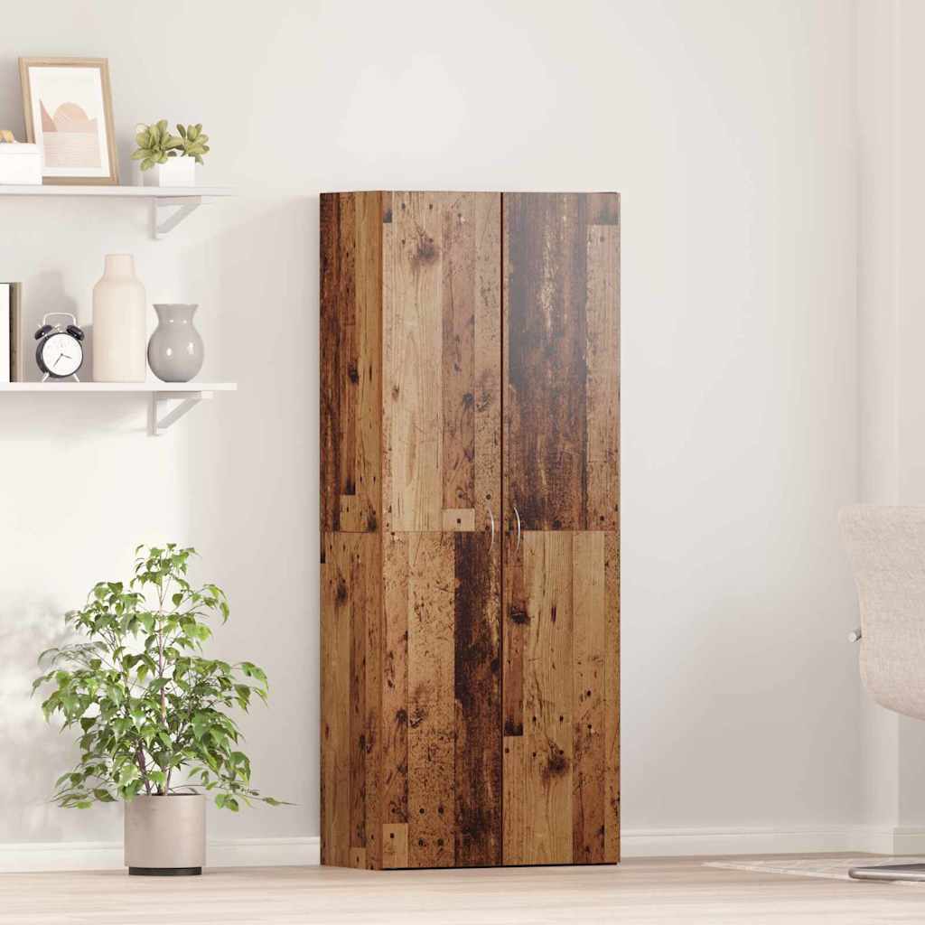Kontorsskåp Gammalt trä 60 x 32 x 152,5 cm Konstruerat trä