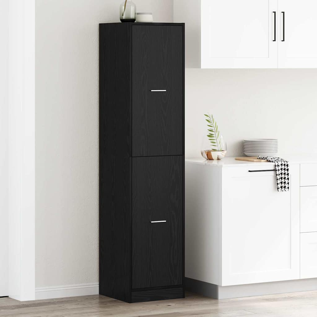 Apoteksskåp Svart ek 40 x 41 x 174.5 cm Konstruerat trä